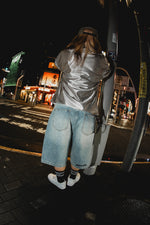 Distressed Denim Jorts
