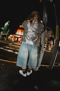 Distressed Denim Jorts