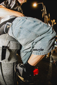 Distressed Denim Jorts