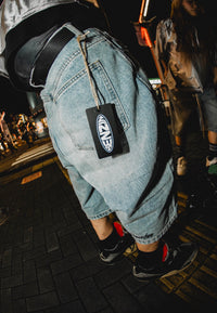 Distressed Denim Jorts