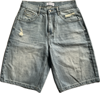 Distressed Denim Jorts